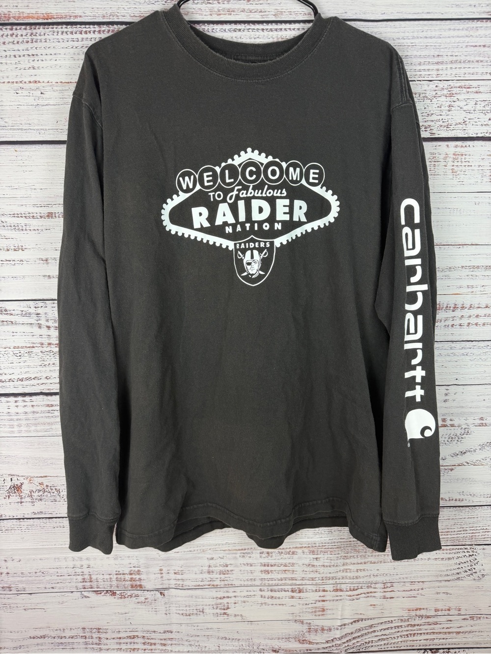 Carhartt Las Vegas Raiders Long Sleeve Graphic Tee Black M